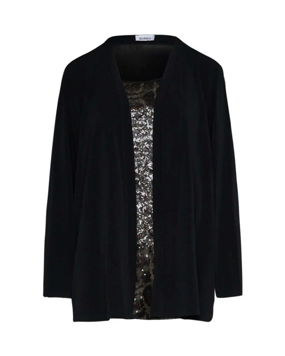 Finto twin set animalier NERO - Image 2