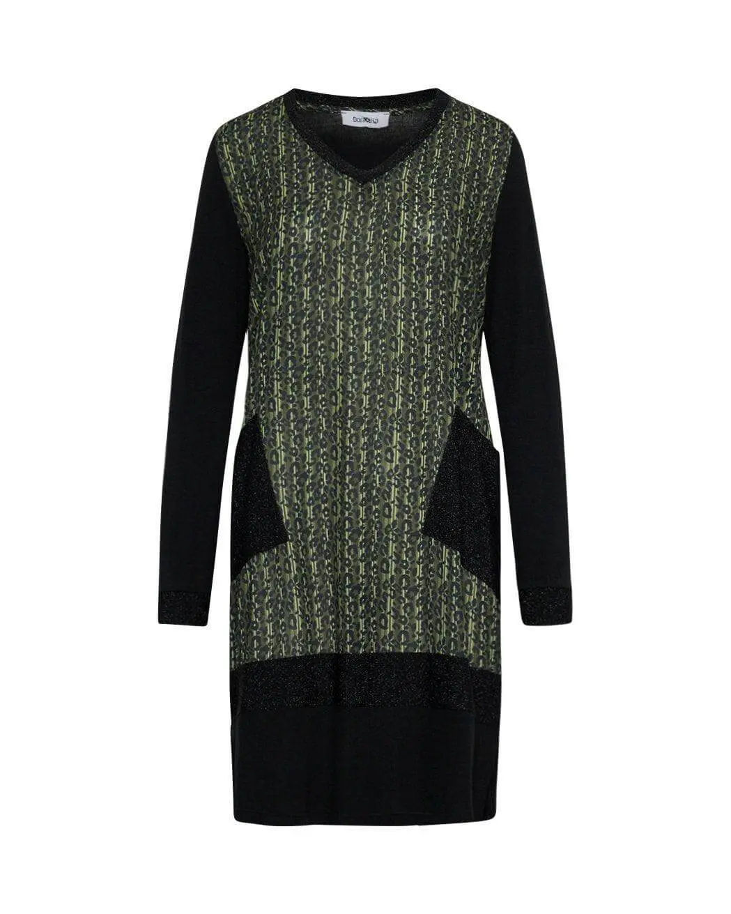 Abito animalier NERO-VERDE