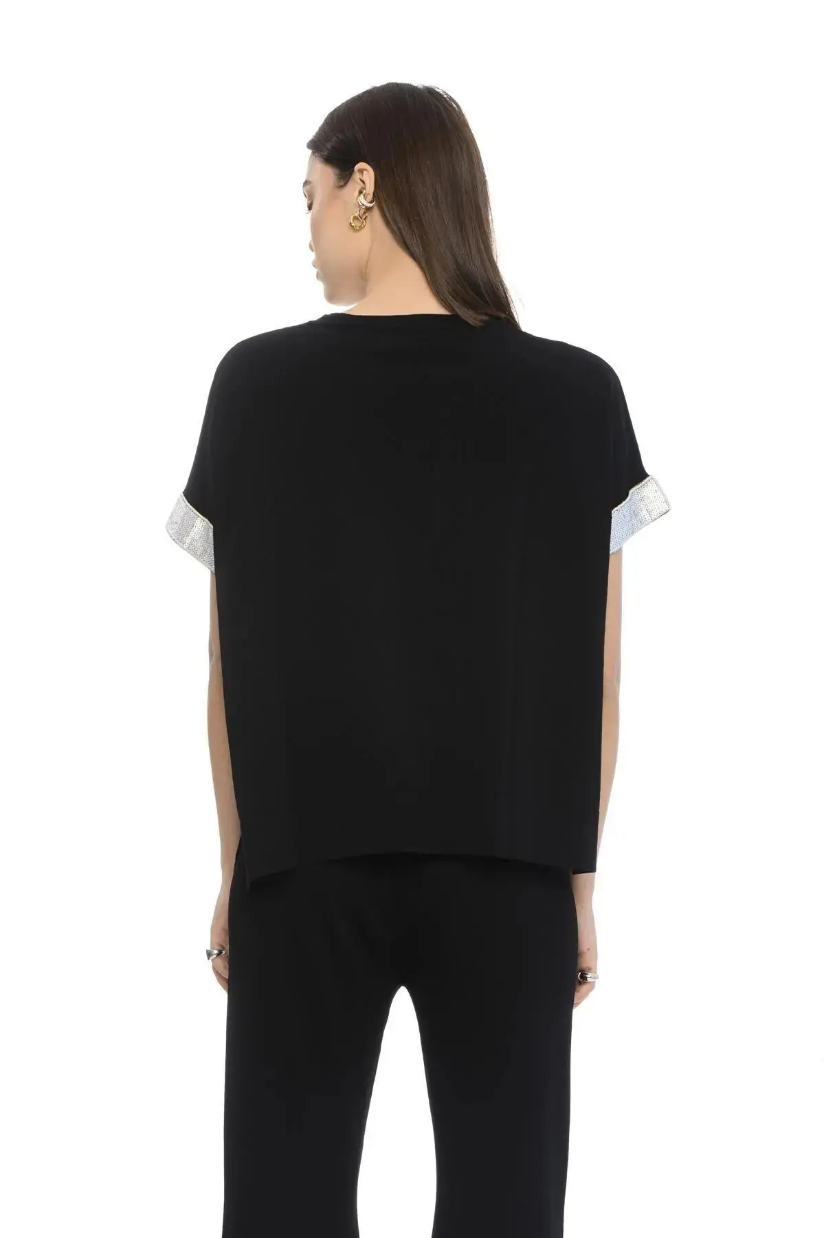 Maglia paillettes NERO - Image 3