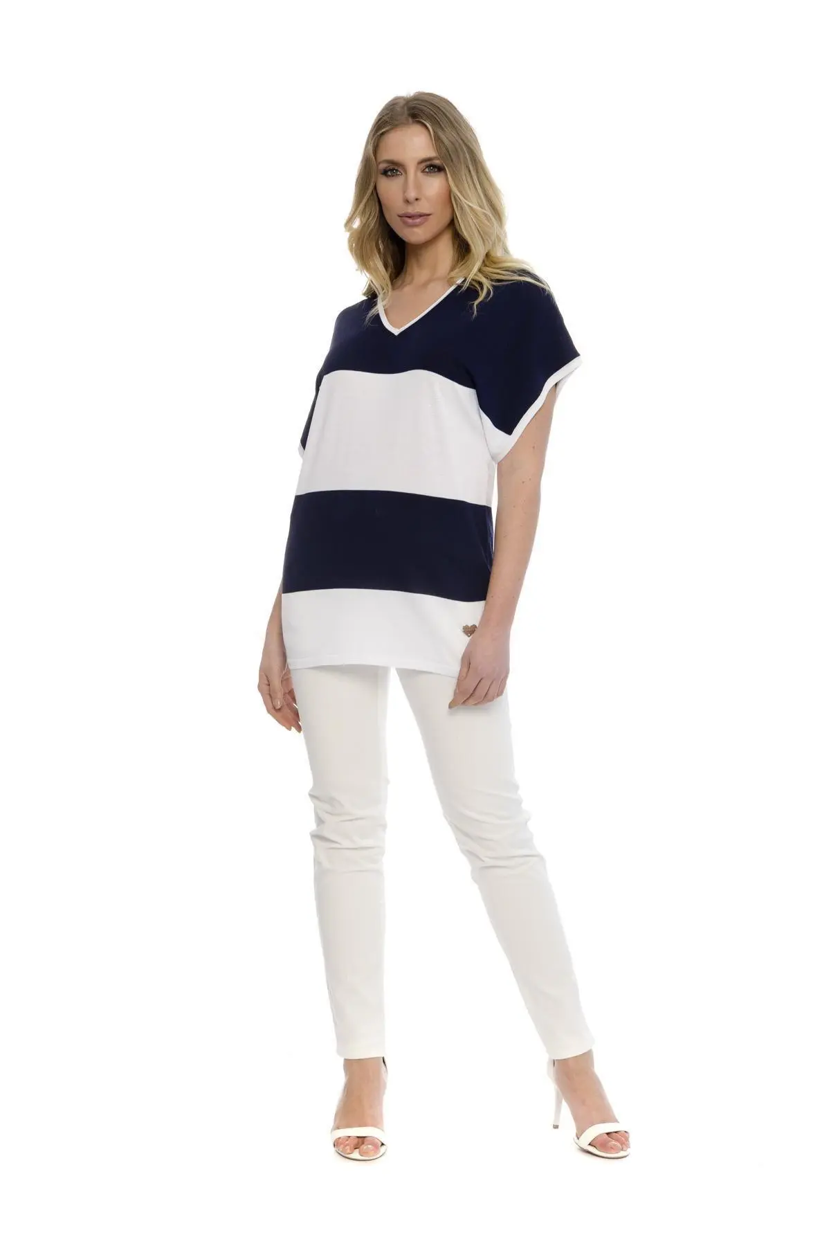 Maglia fantasia a righe BIANCO - Image 4