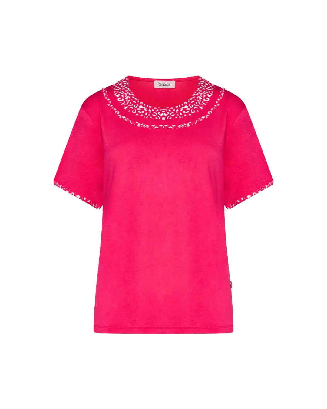 Maglia con dettagli animalier FUXIA