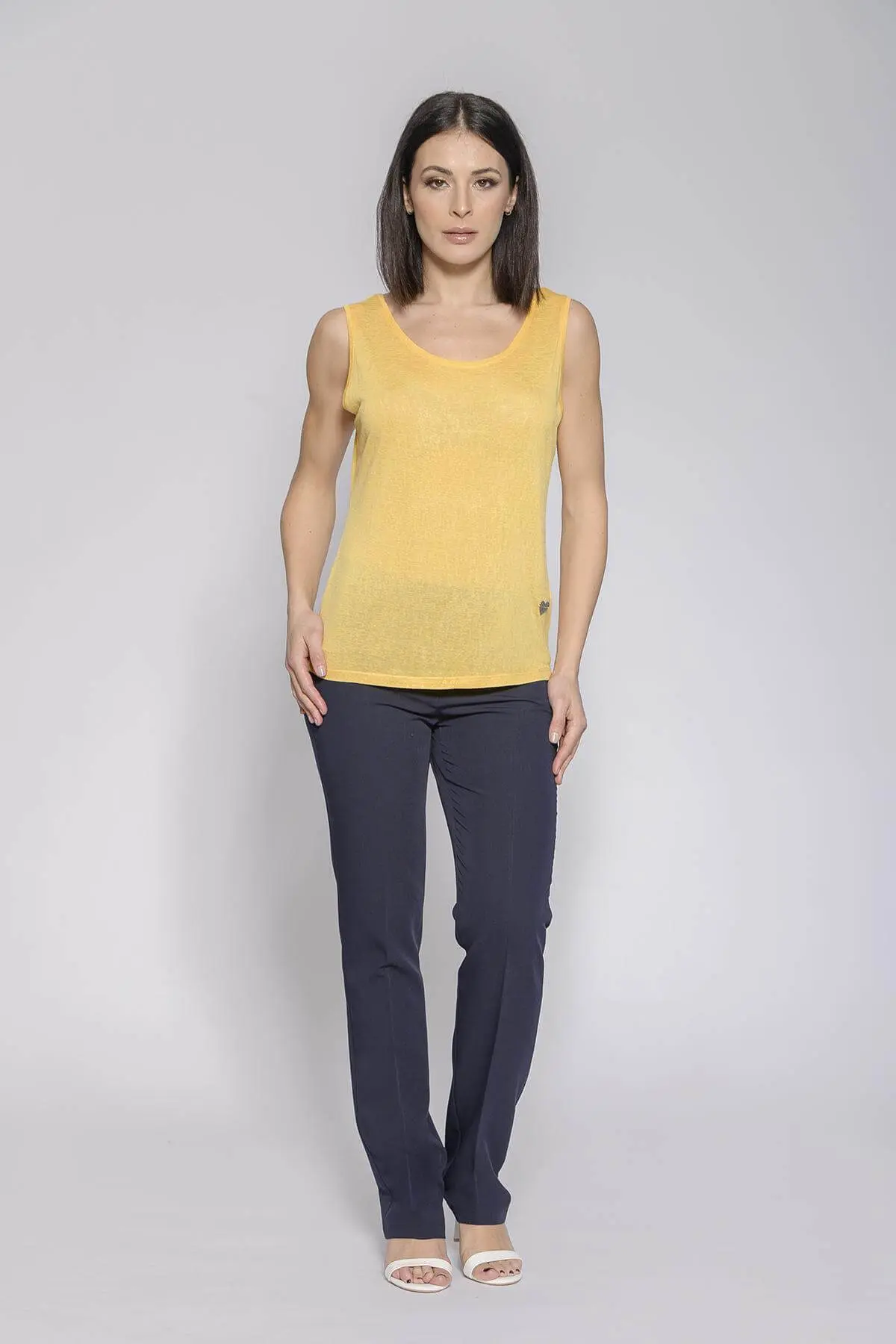 Canotta basic fiammata GIALLO