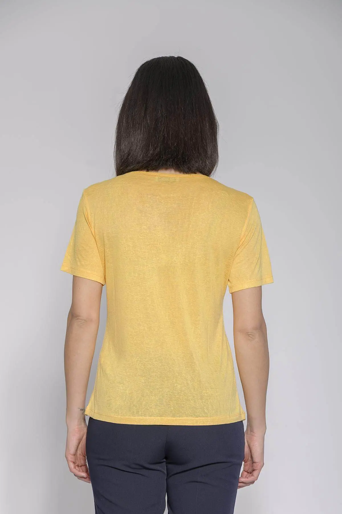 T-shirt basic fiammata GIALLO - Image 2