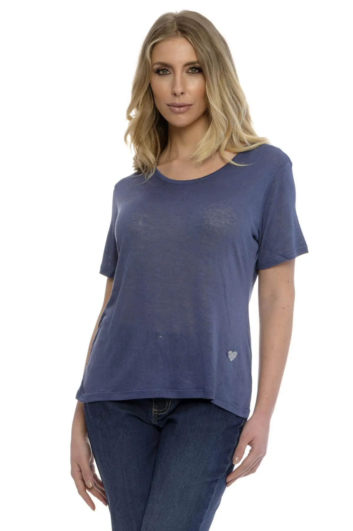 T-shirt basic fiammata DENIM