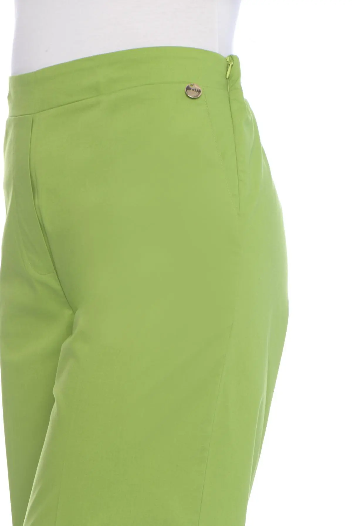 Pantalone gaucho con zip laterale VERDE ACIDO - Image 3