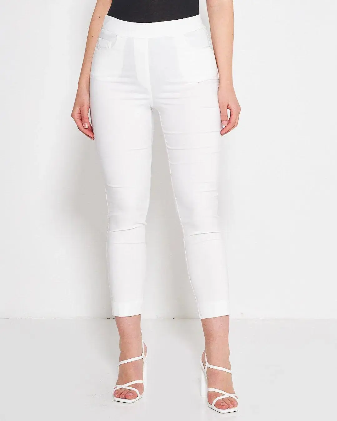 Pantalone pinochhietto con ricamo BIANCO - Image 2
