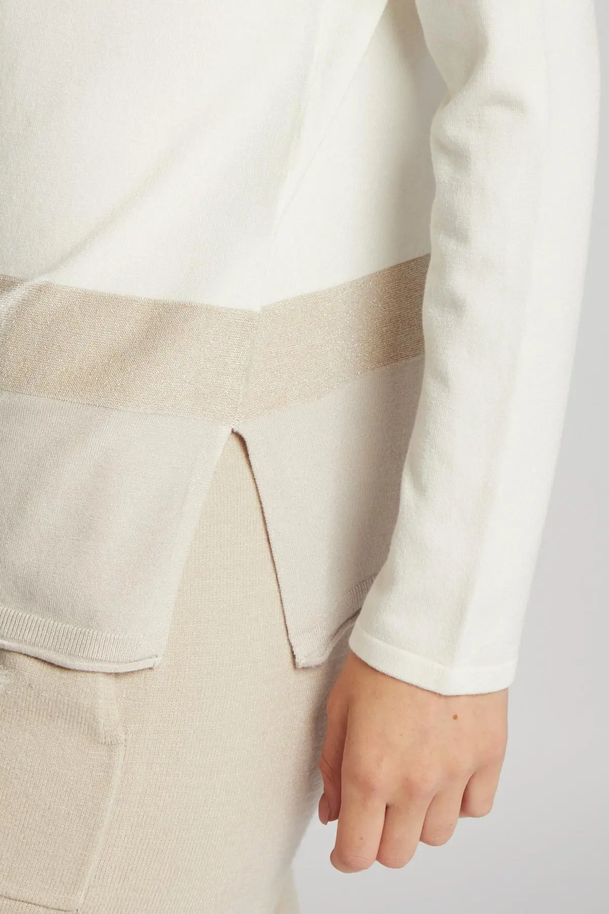 Maglia dettaglio lurex PANNA - Image 4