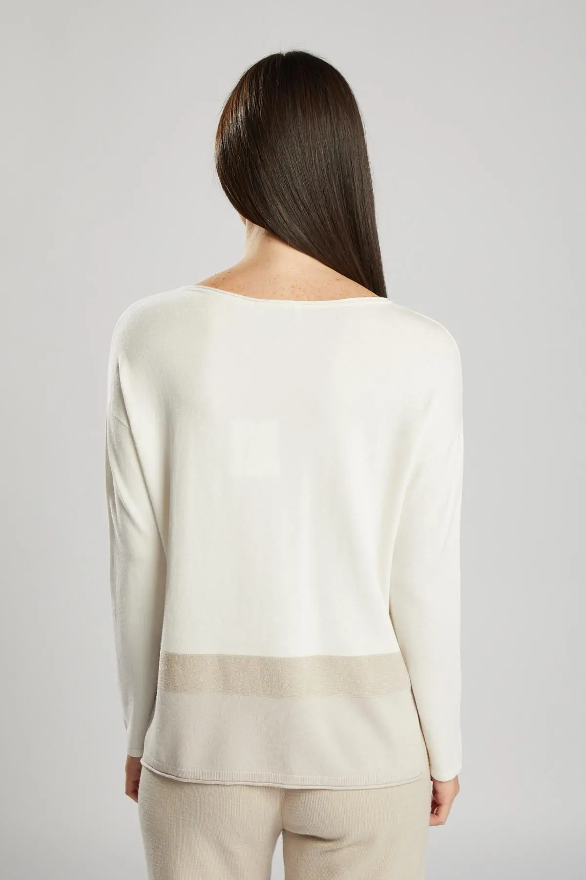 Maglia dettaglio lurex PANNA - Image 5