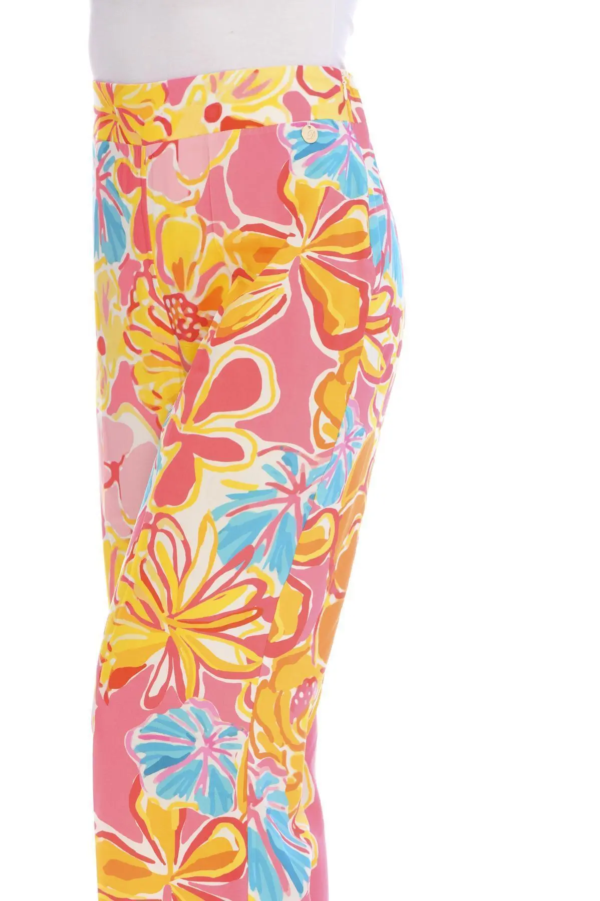 Pantalone in fantasia floreale ARANCIO - Image 2