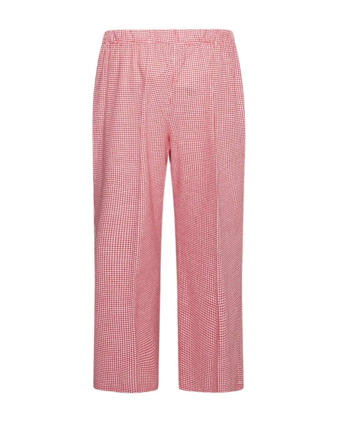 Pantalone in stampa vichy ROSSO - Image 2