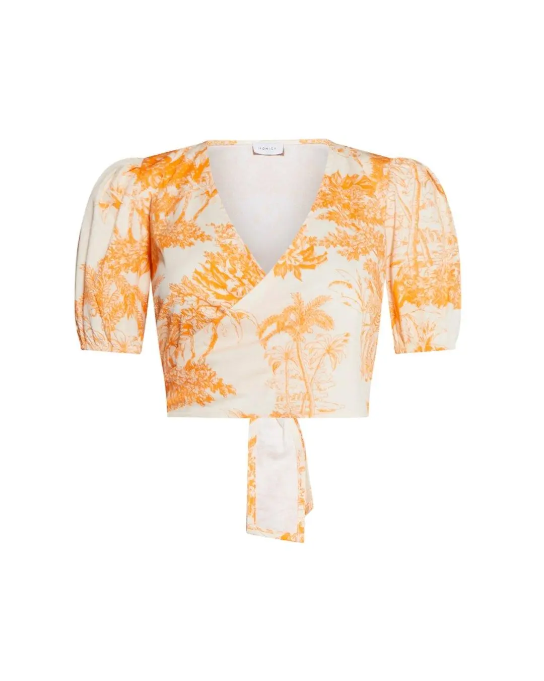 Top crop LIGHT BEIGE - ARANCIONE