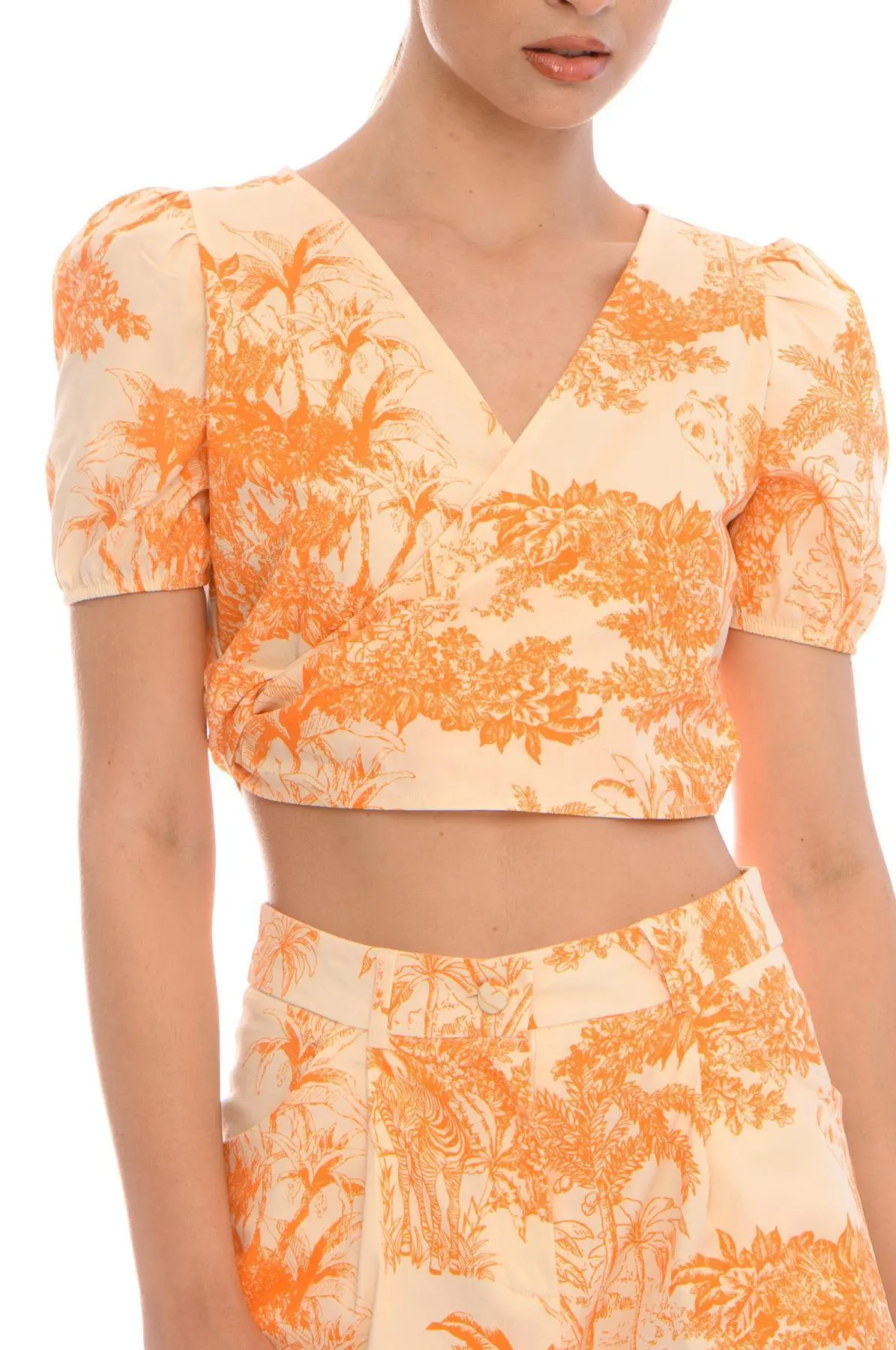 Top crop LIGHT BEIGE - ARANCIONE - Image 3