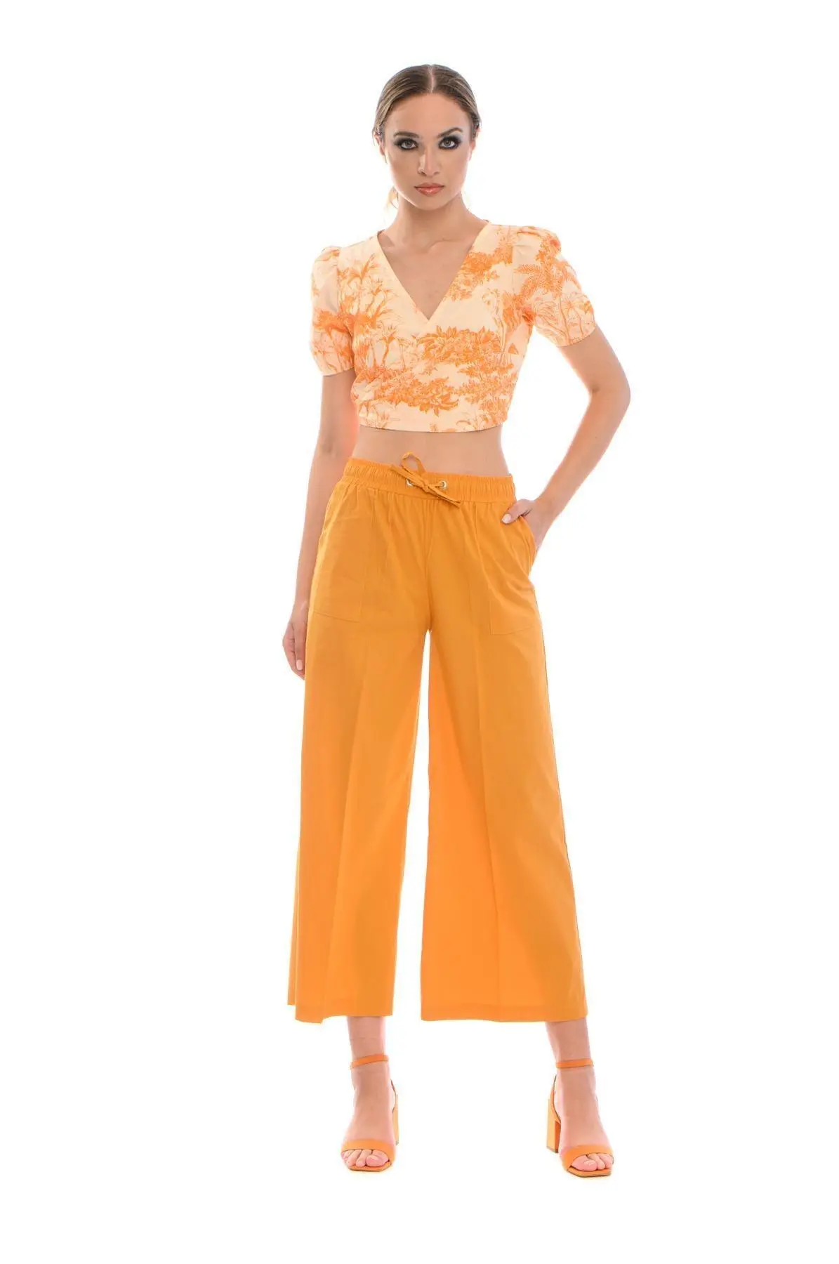 Top crop LIGHT BEIGE - ARANCIONE - Image 5