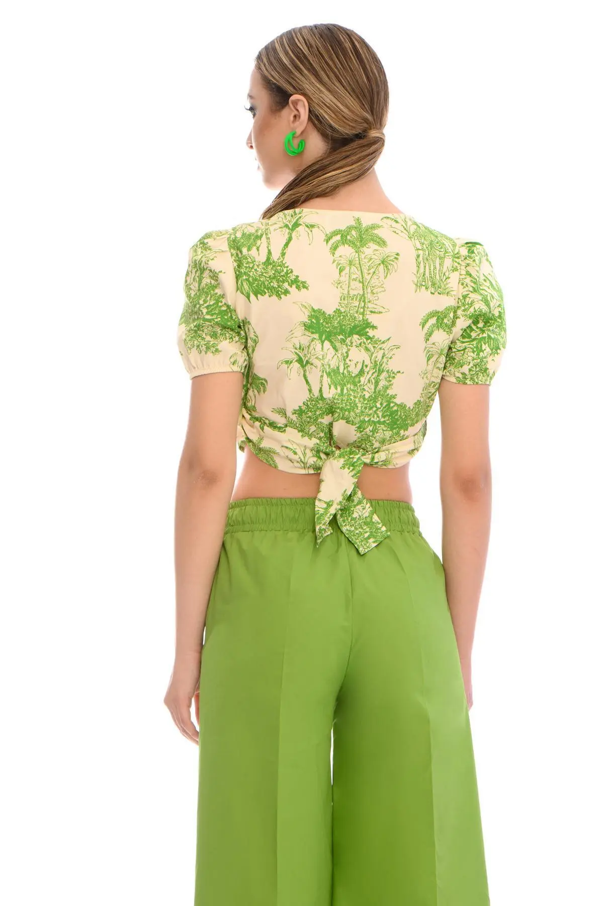 Top crop LIGHT BEIGE - VERDE PISTACCHIO - Image 3