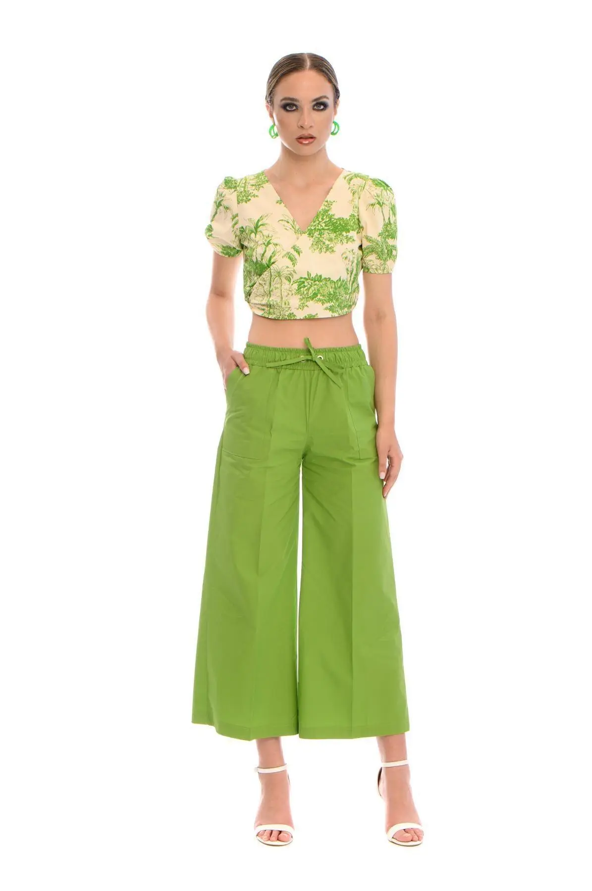 Top crop LIGHT BEIGE - VERDE PISTACCHIO - Image 4