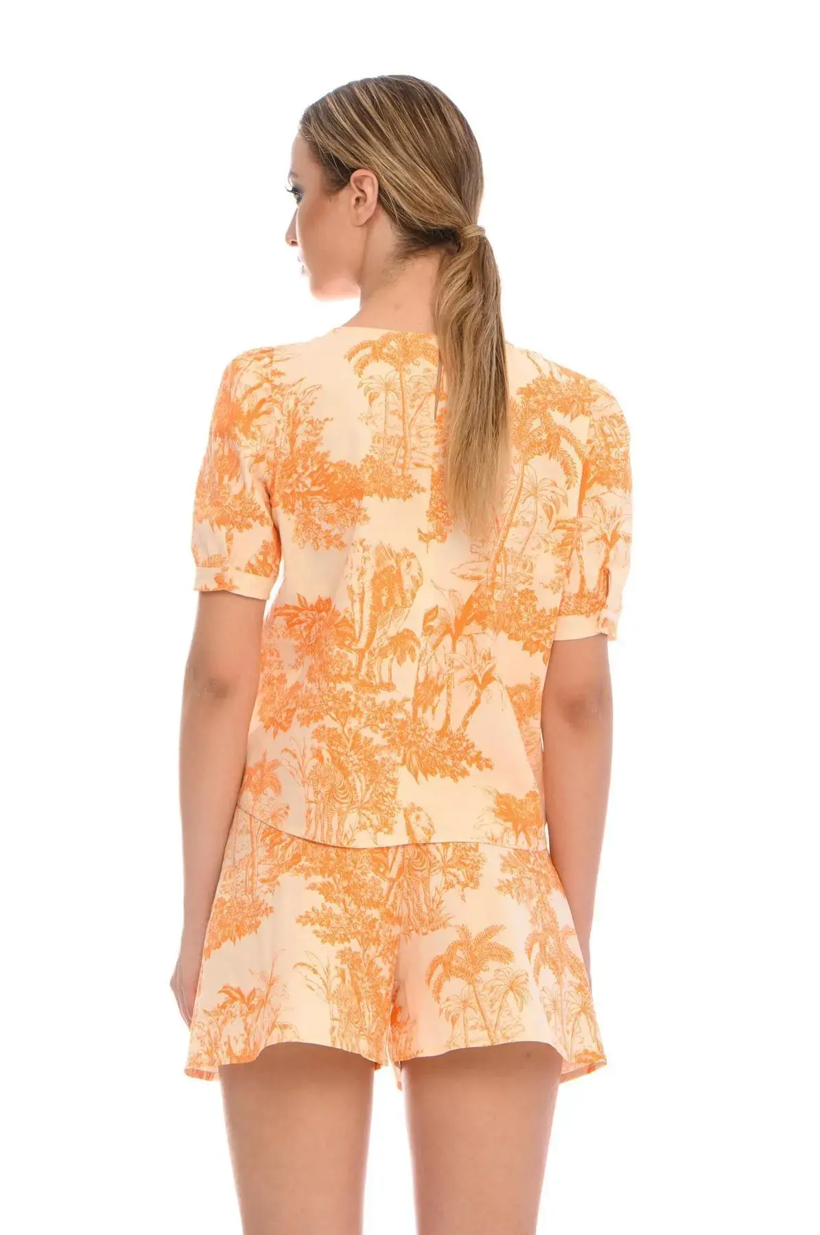 Casacca fantasia wild LIGHT BEIGE - ARANCIONE - Image 4