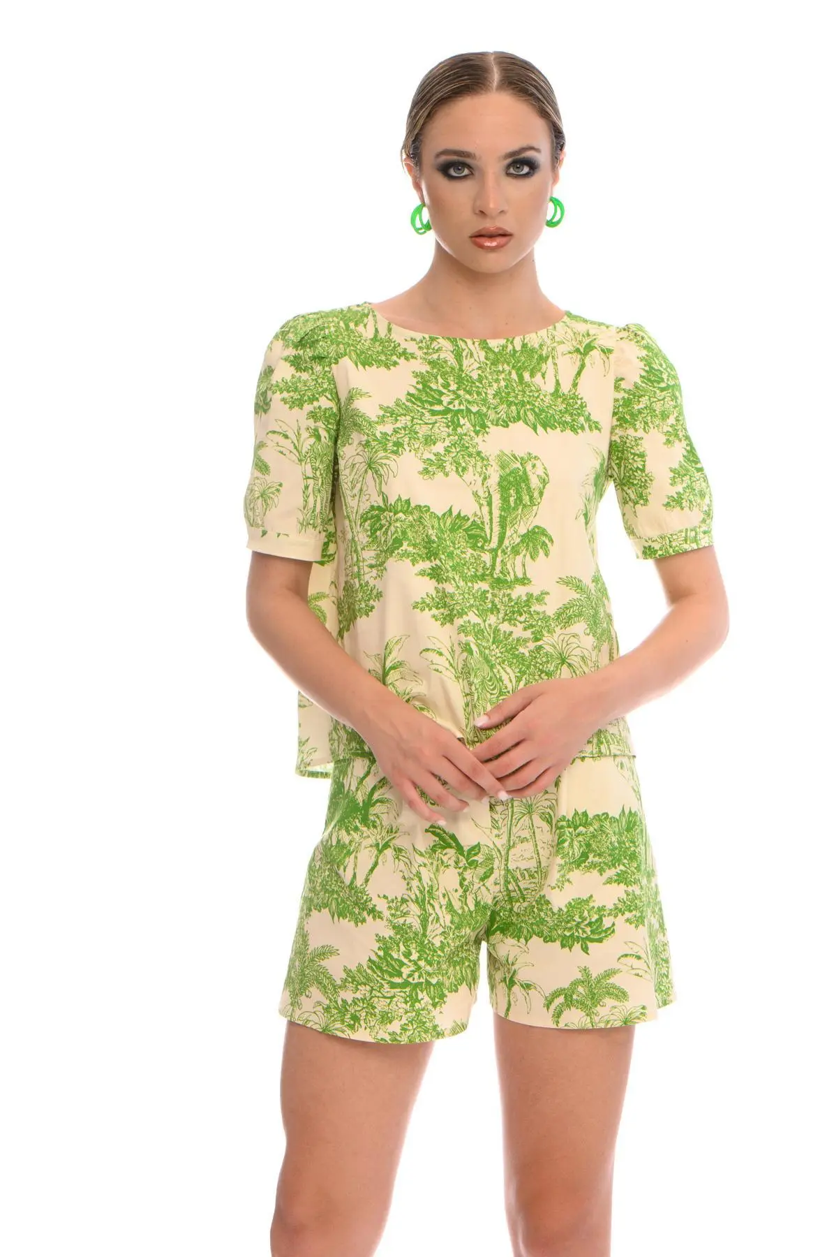 Casacca fantasia wild LIGHT BEIGE - VERDE PISTACCHIO - Image 5