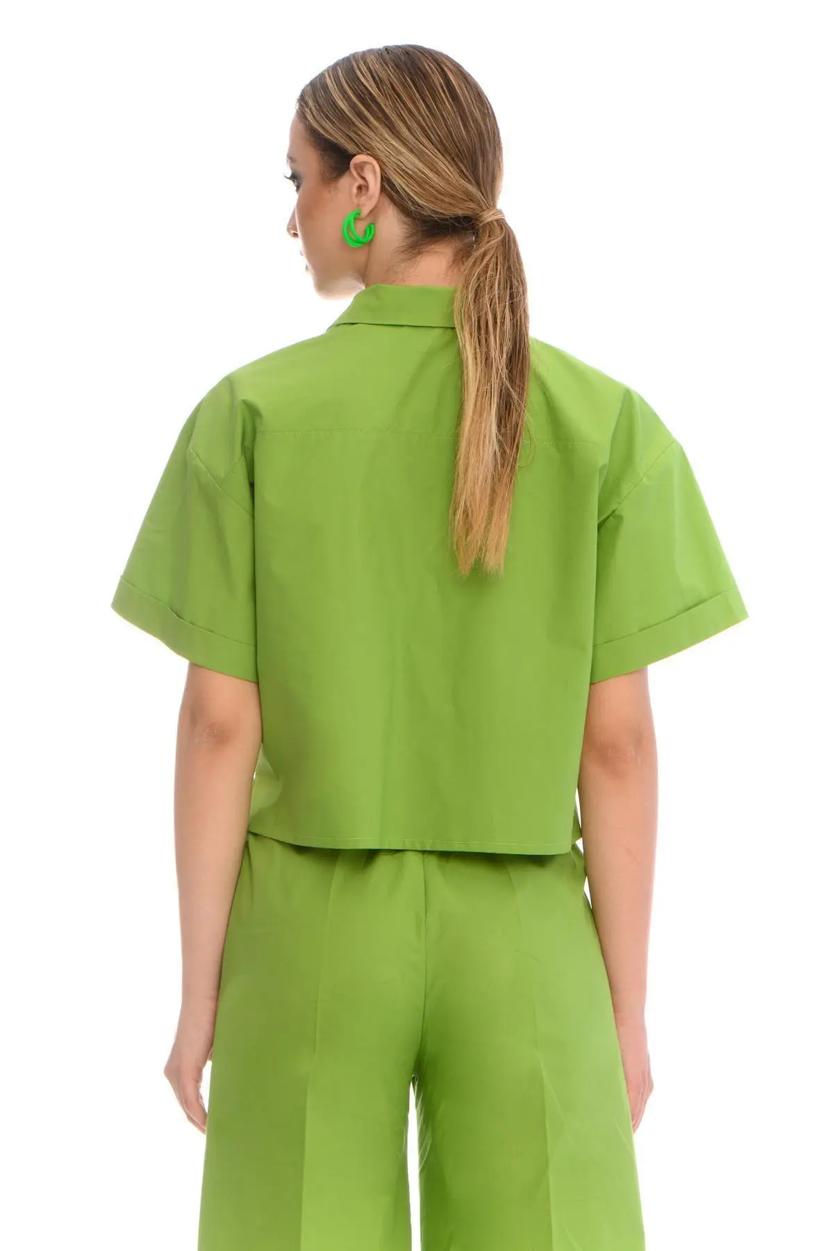 Camicia crop PISTACCHIO - Image 4