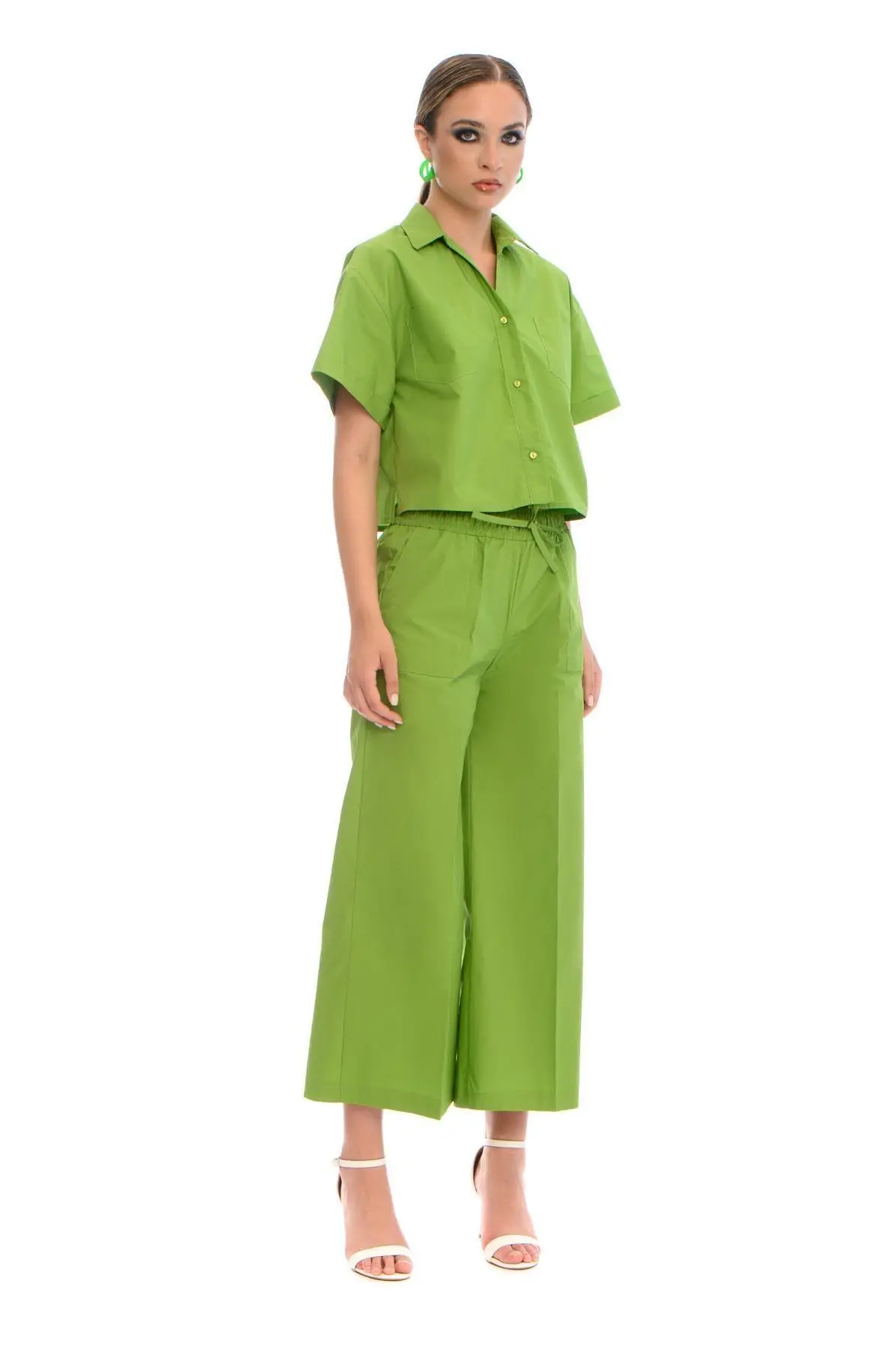Camicia crop PISTACCHIO - Image 6