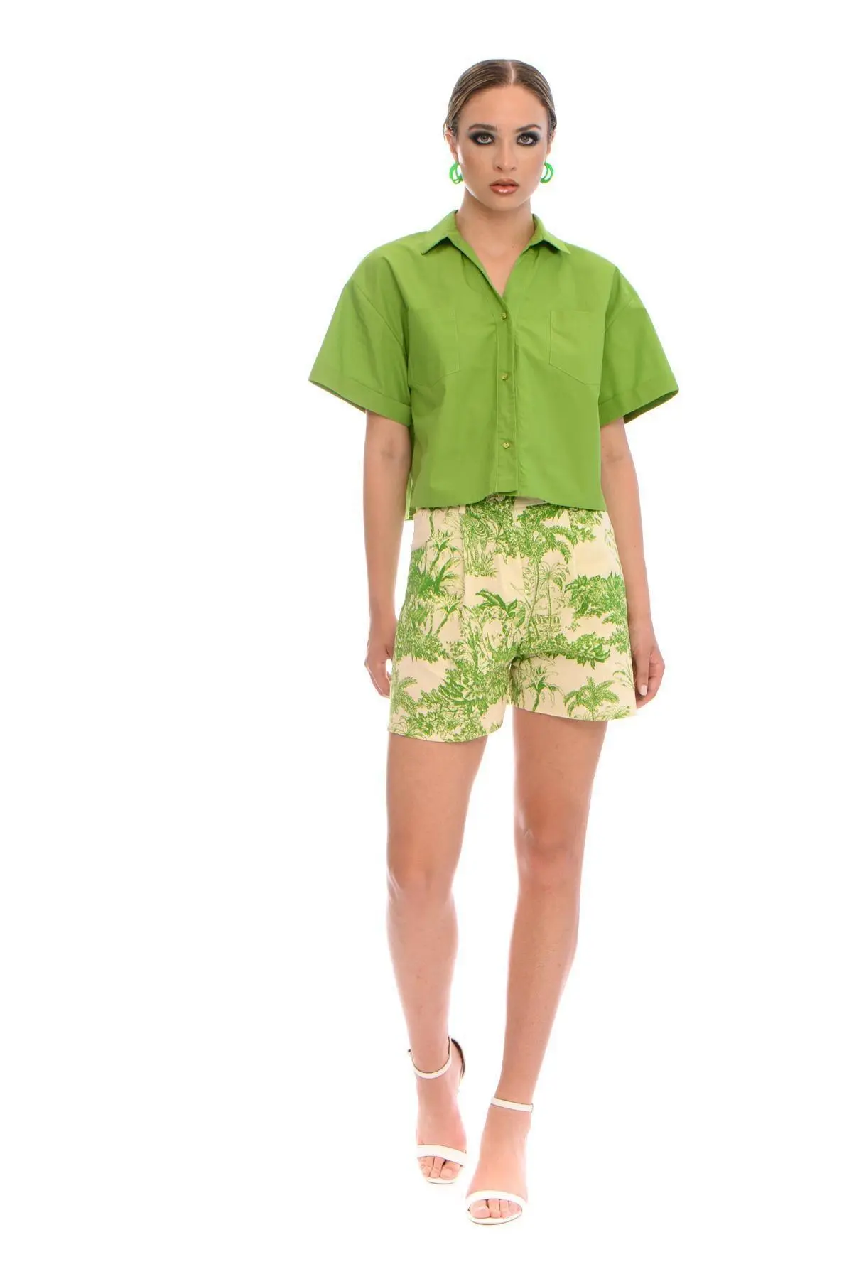 Camicia crop PISTACCHIO - Image 7