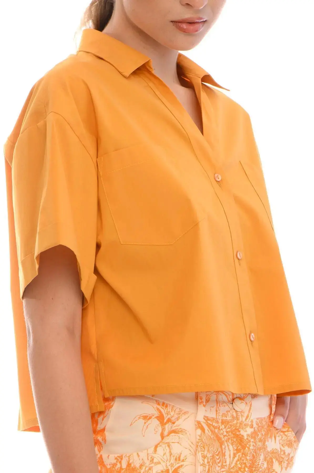 Camicia crop ARANCIO - Image 3