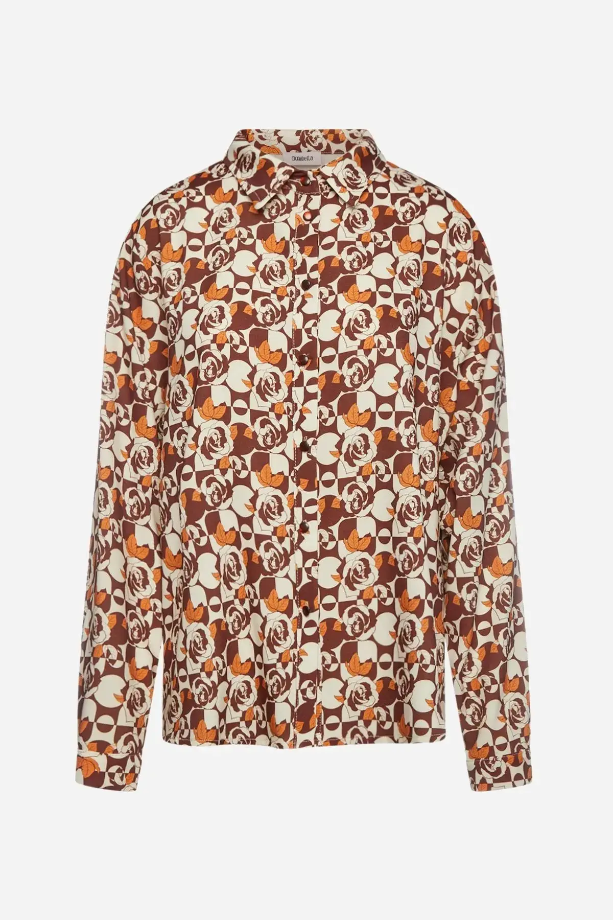 Camicia fantasia CIOCCOLATO