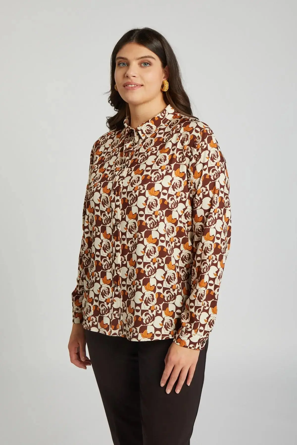 Camicia fantasia CIOCCOLATO - Image 2
