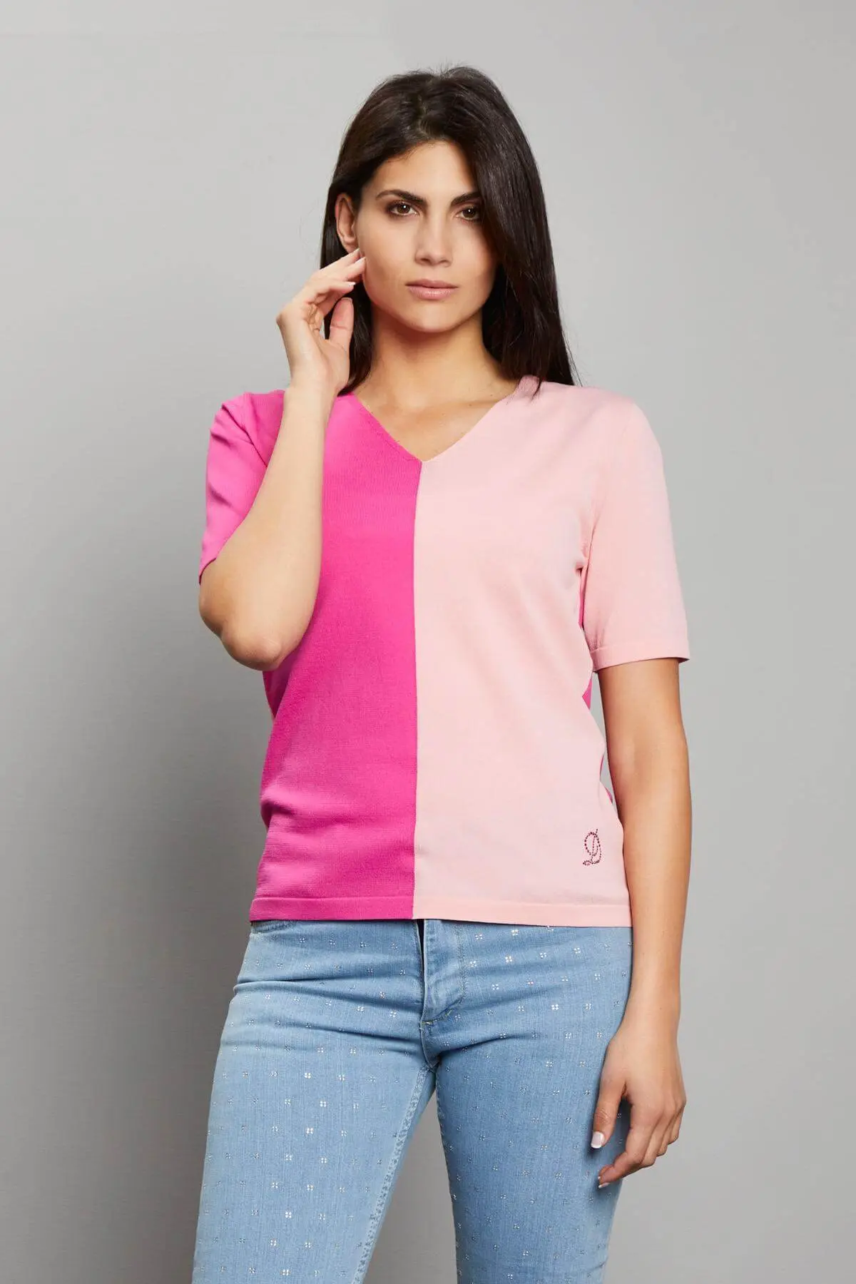 Maglia bi-colore GERANIO-PINK - Image 3