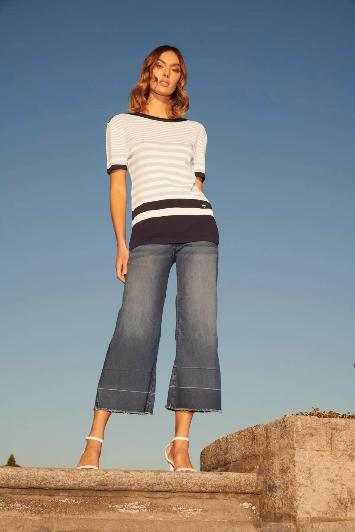 Maglia righe CIELO-BLUE NAVY