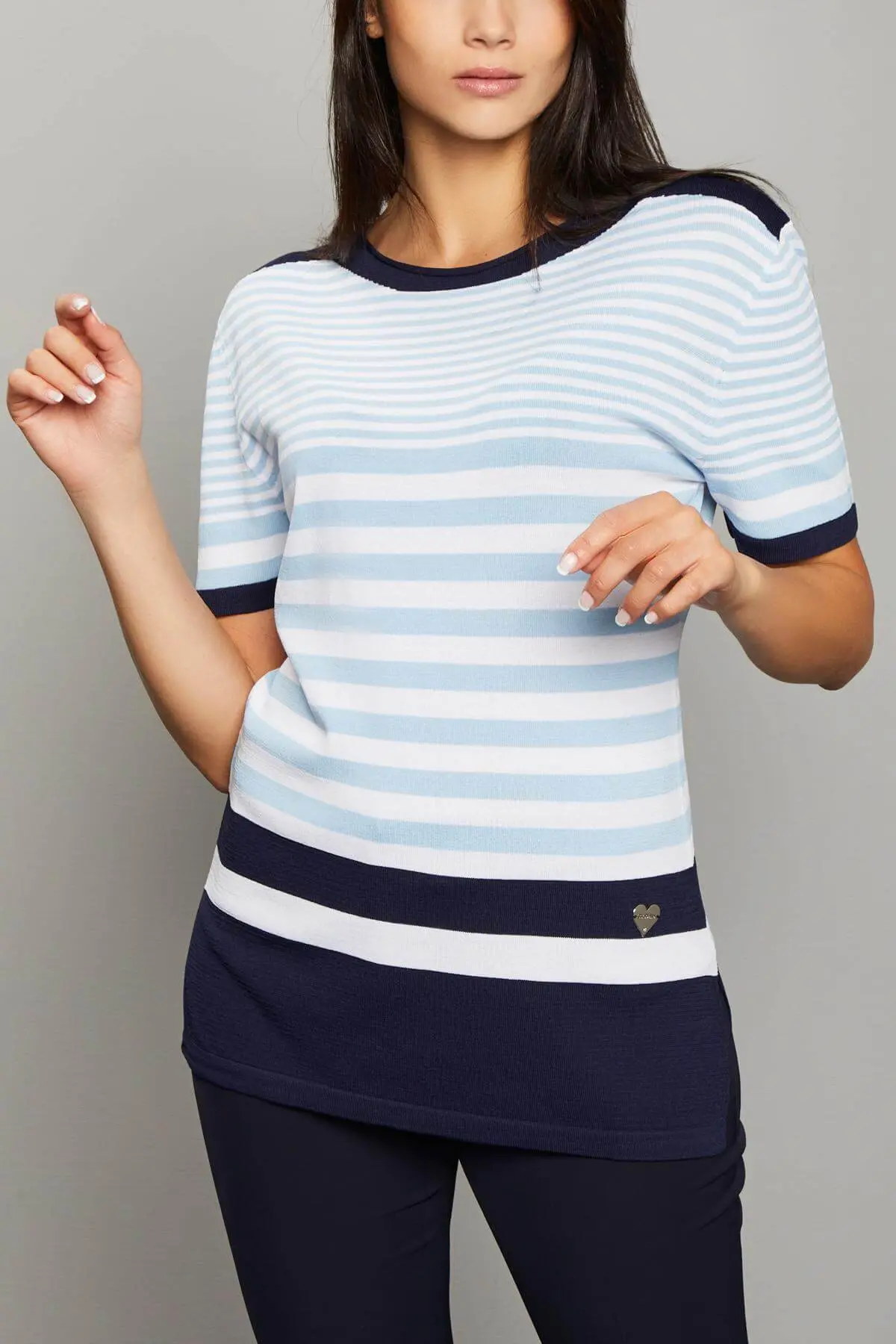Maglia righe CIELO-BLUE NAVY - Image 3