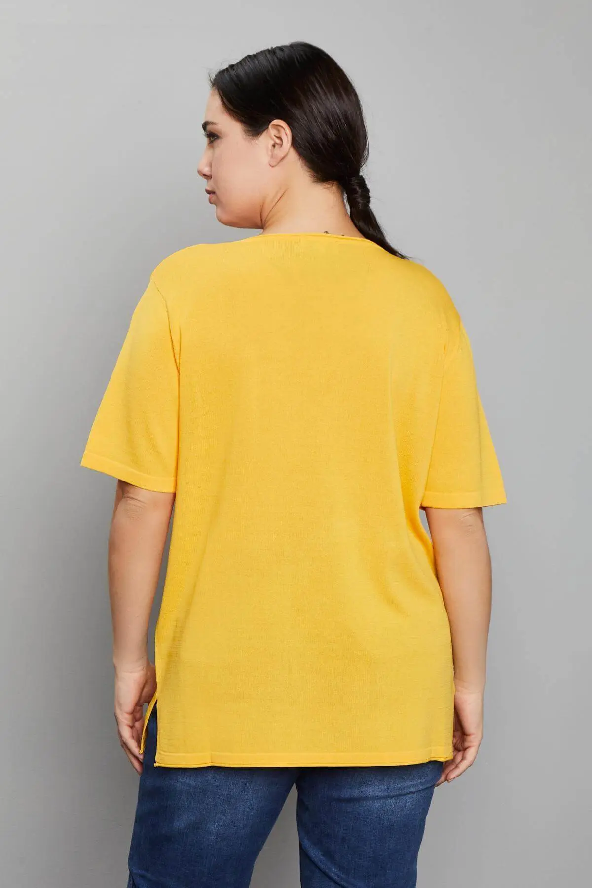 Maxi maglia con dettaglio strass OCRA - Image 6
