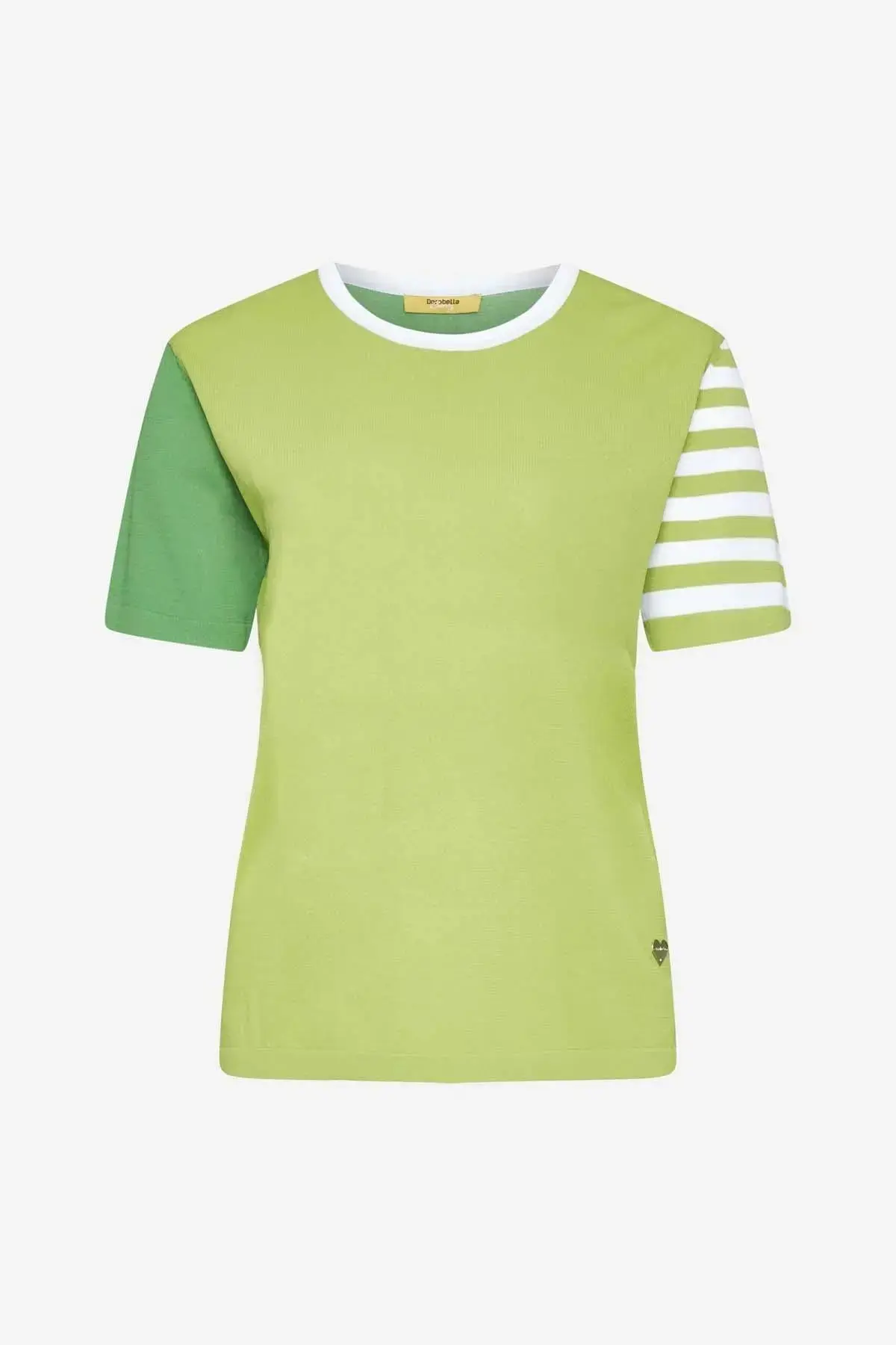 Maglia con manica righe PISTACCHIO