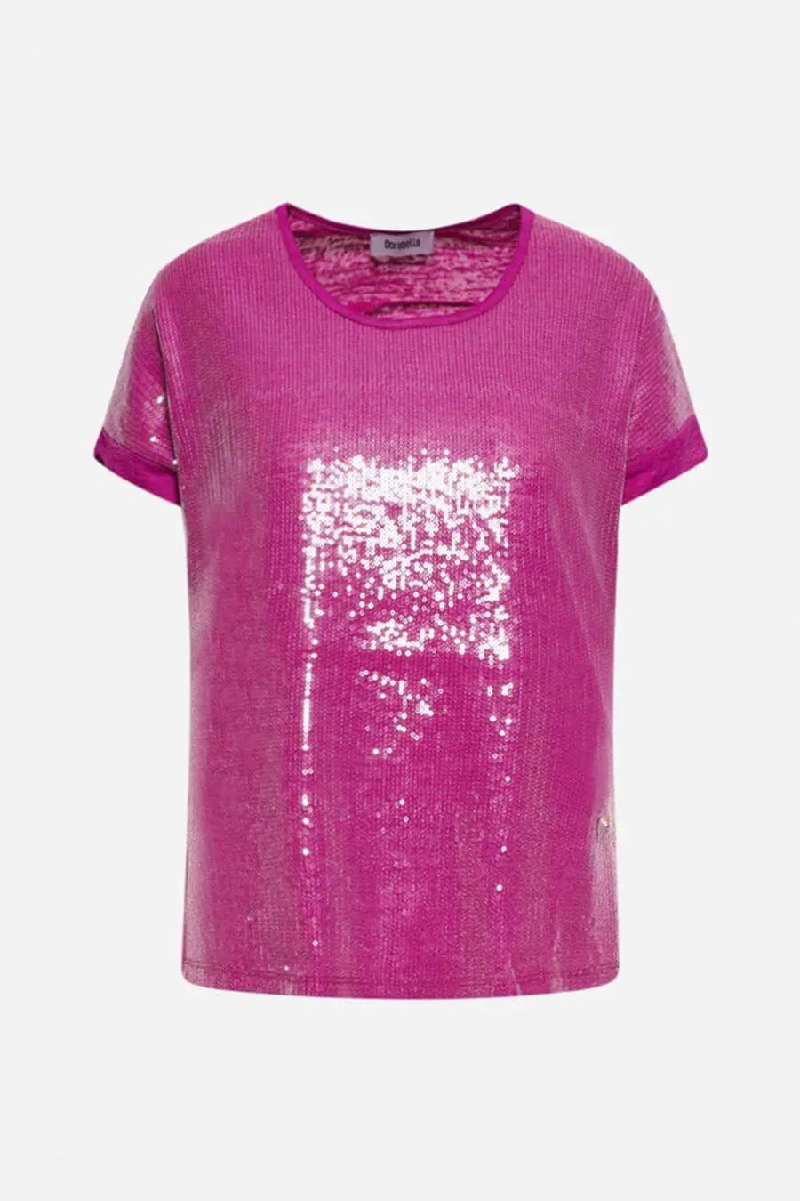 MAGLIA KIMONO PAILLETTES MAGENTA - Image 2