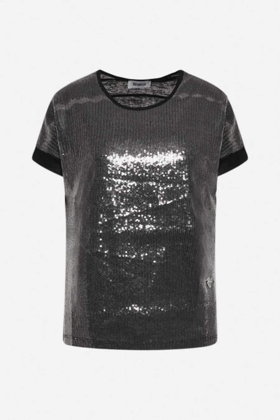 MAGLIA KIMONO PAILLETTES BLACK - Image 2