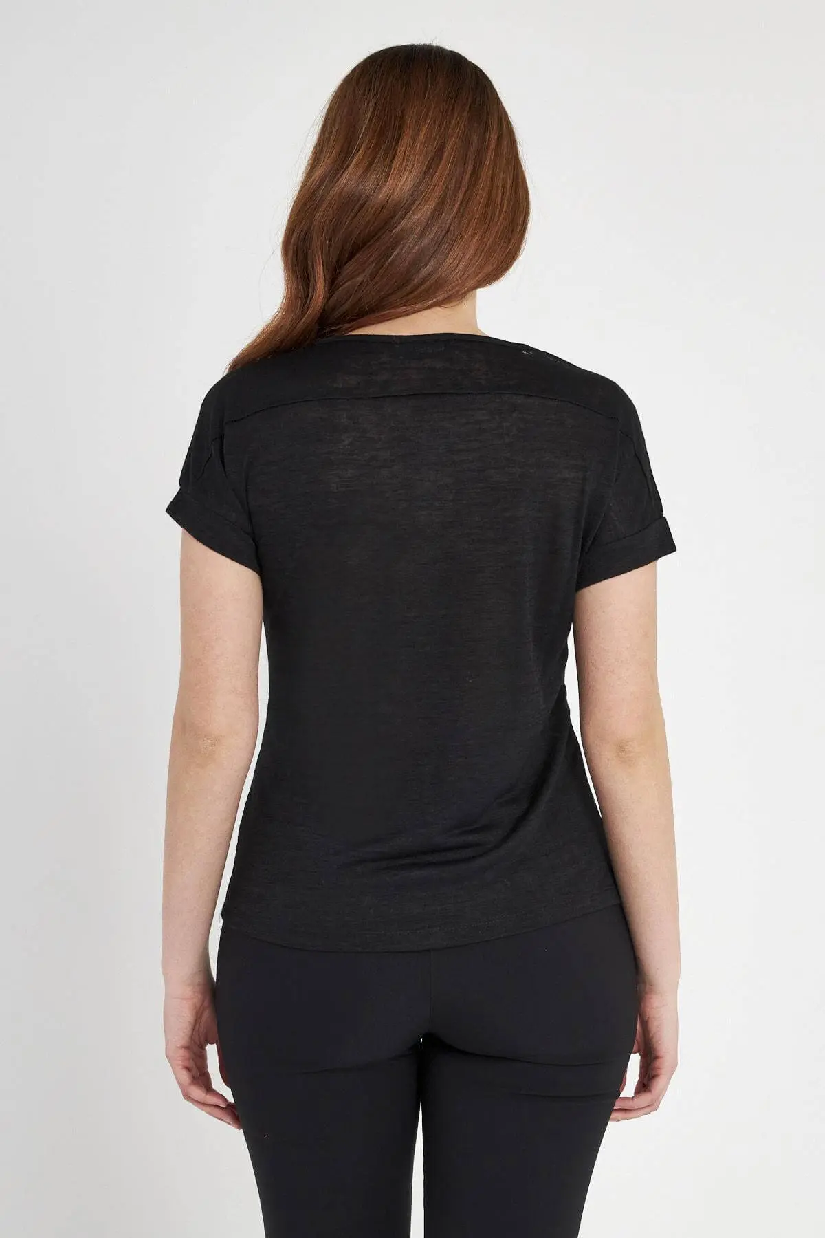 MAGLIA KIMONO PAILLETTES BLACK - Image 4
