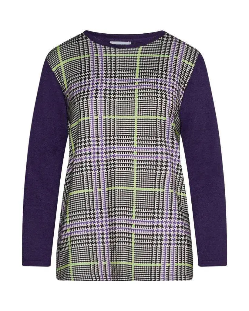 Maglia in fantasia tartan VIOLA