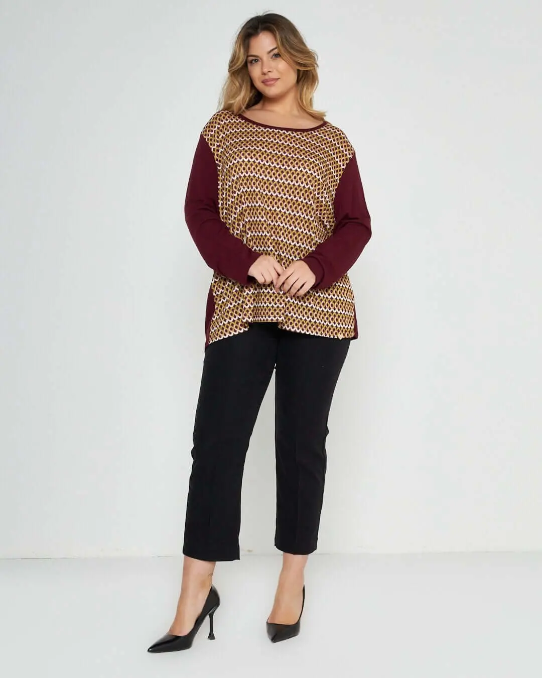 Maglia in fantasia BORDEAUX - Image 3