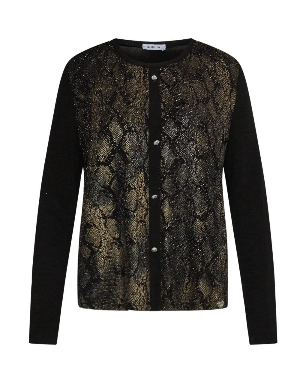 Maglia in fantasia pitonata lurex NERO - Image 4
