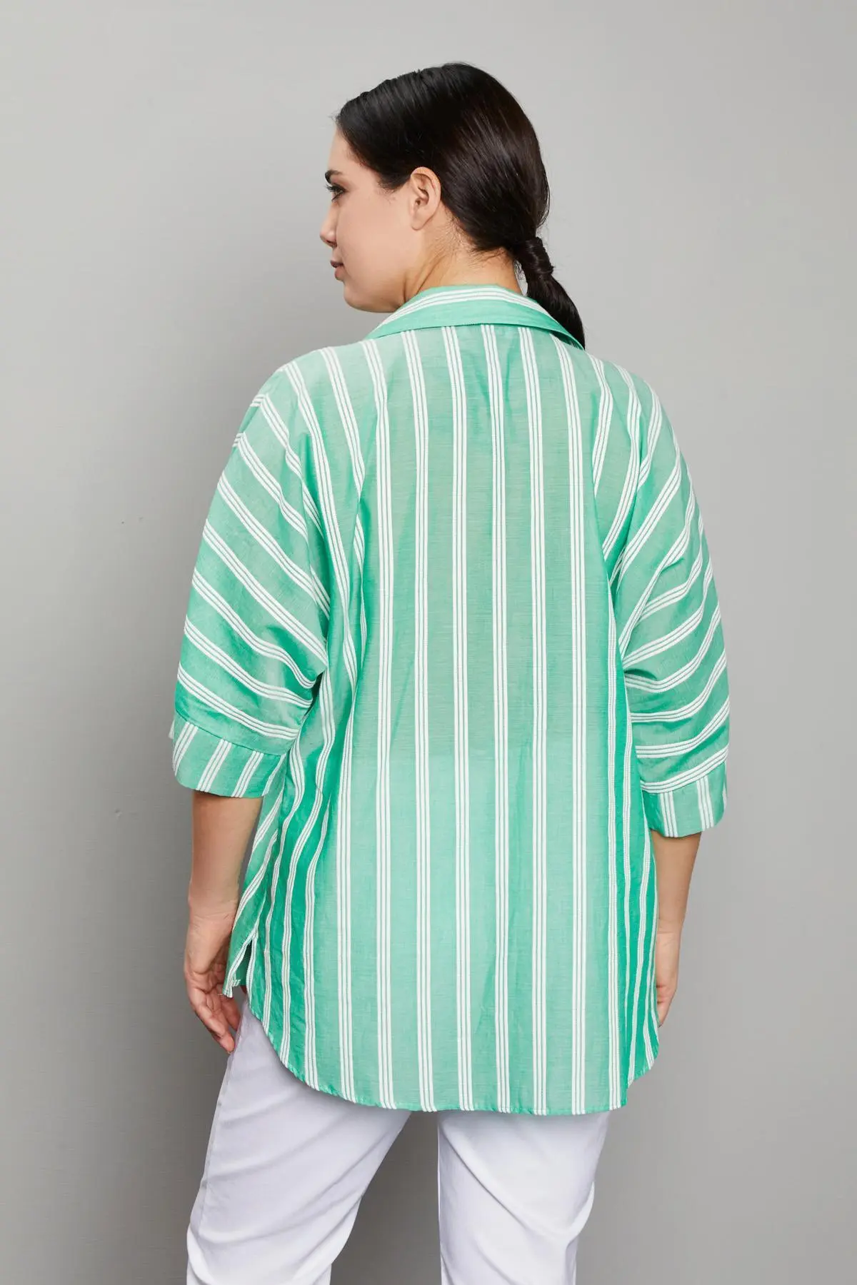 CAMICIA RIGATA VERDE - Image 4