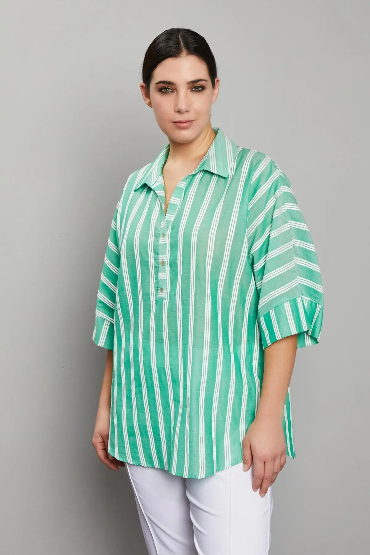 CAMICIA RIGATA VERDE - Image 5