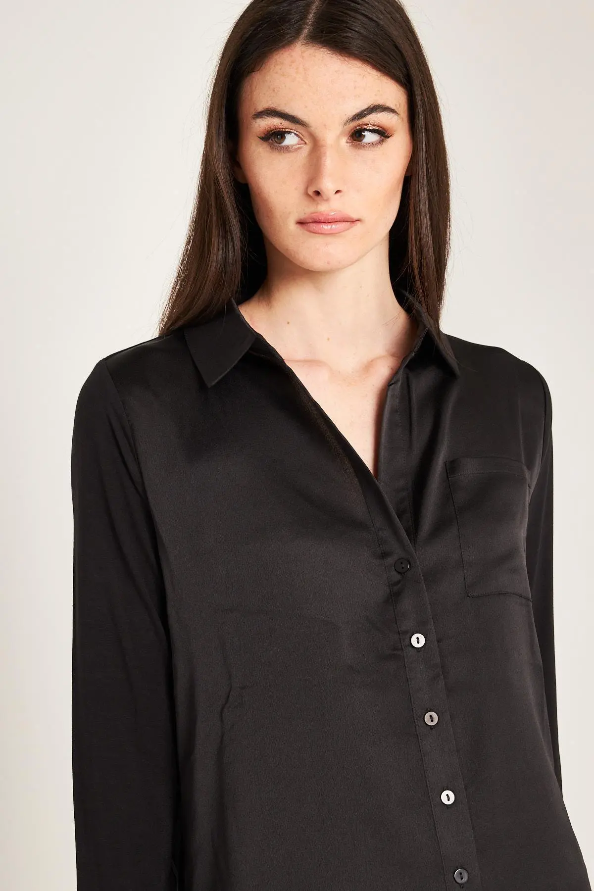 CAMICIA IN RASO NERO - Image 2