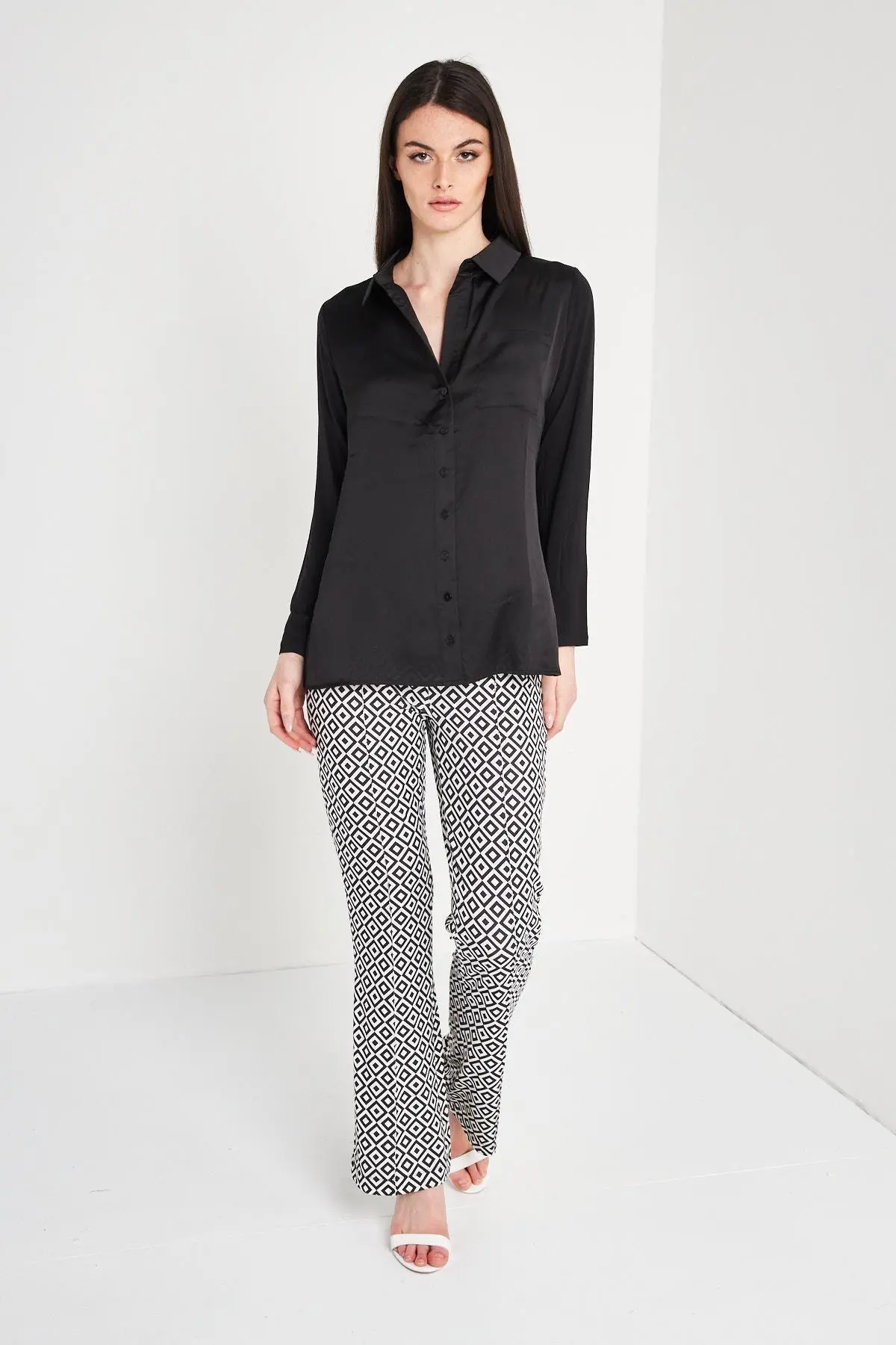 CAMICIA IN RASO NERO - Image 3