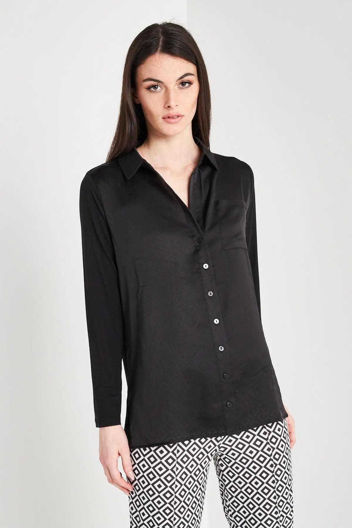 CAMICIA IN RASO NERO - Image 5