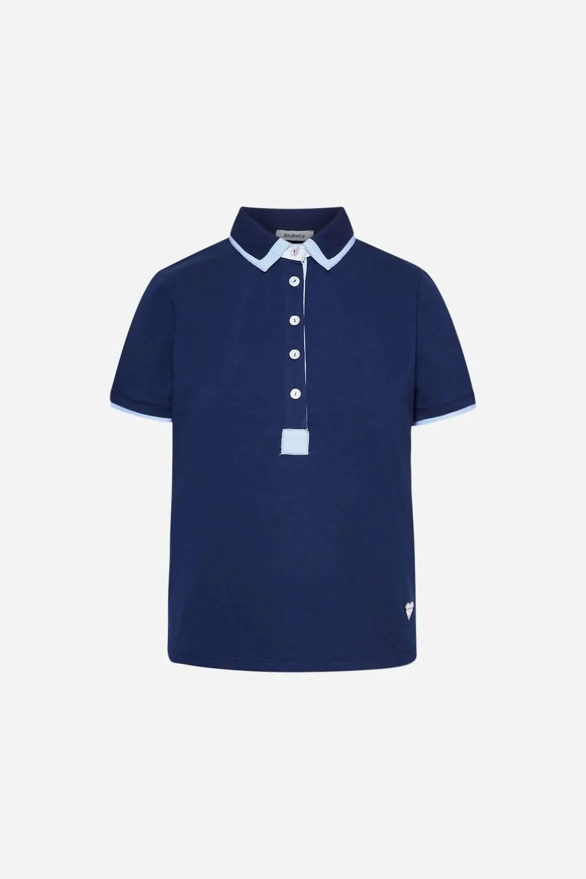 Polo scollo V BLUE NAVY