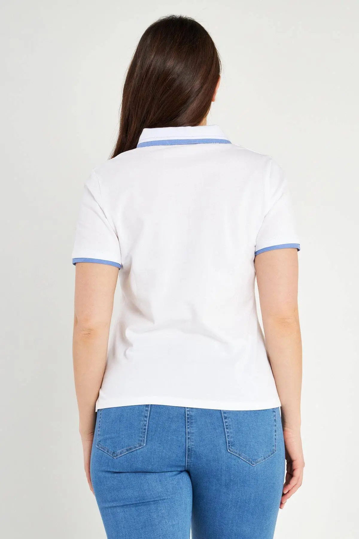 Polo scollo V WHITE - Image 4
