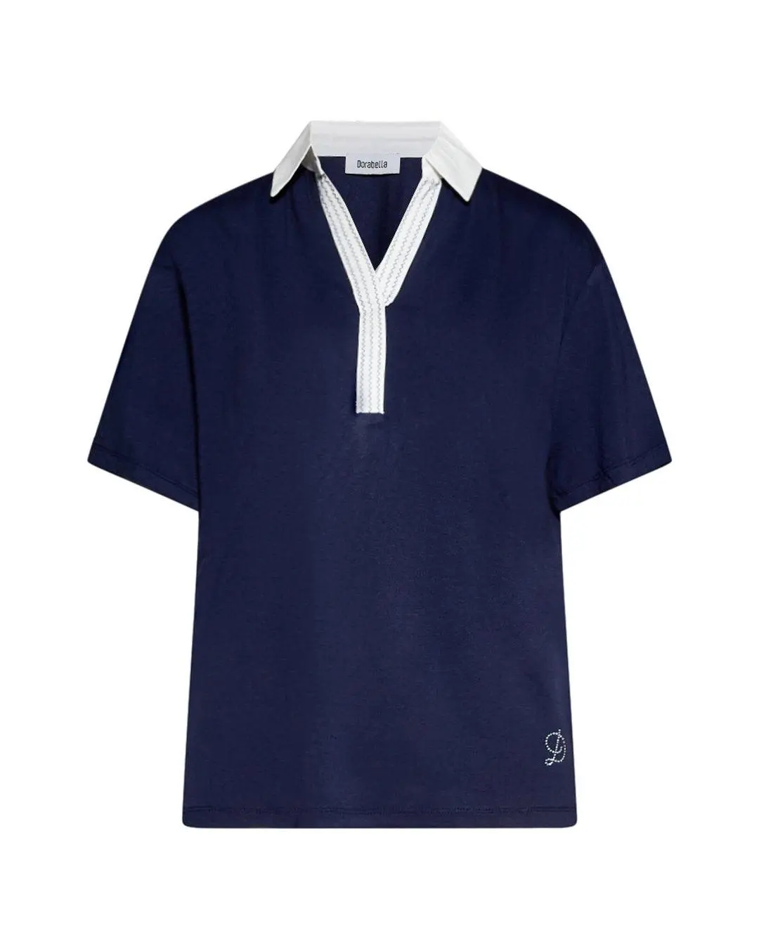 Maglia polo con ricamo BLUE NAVY