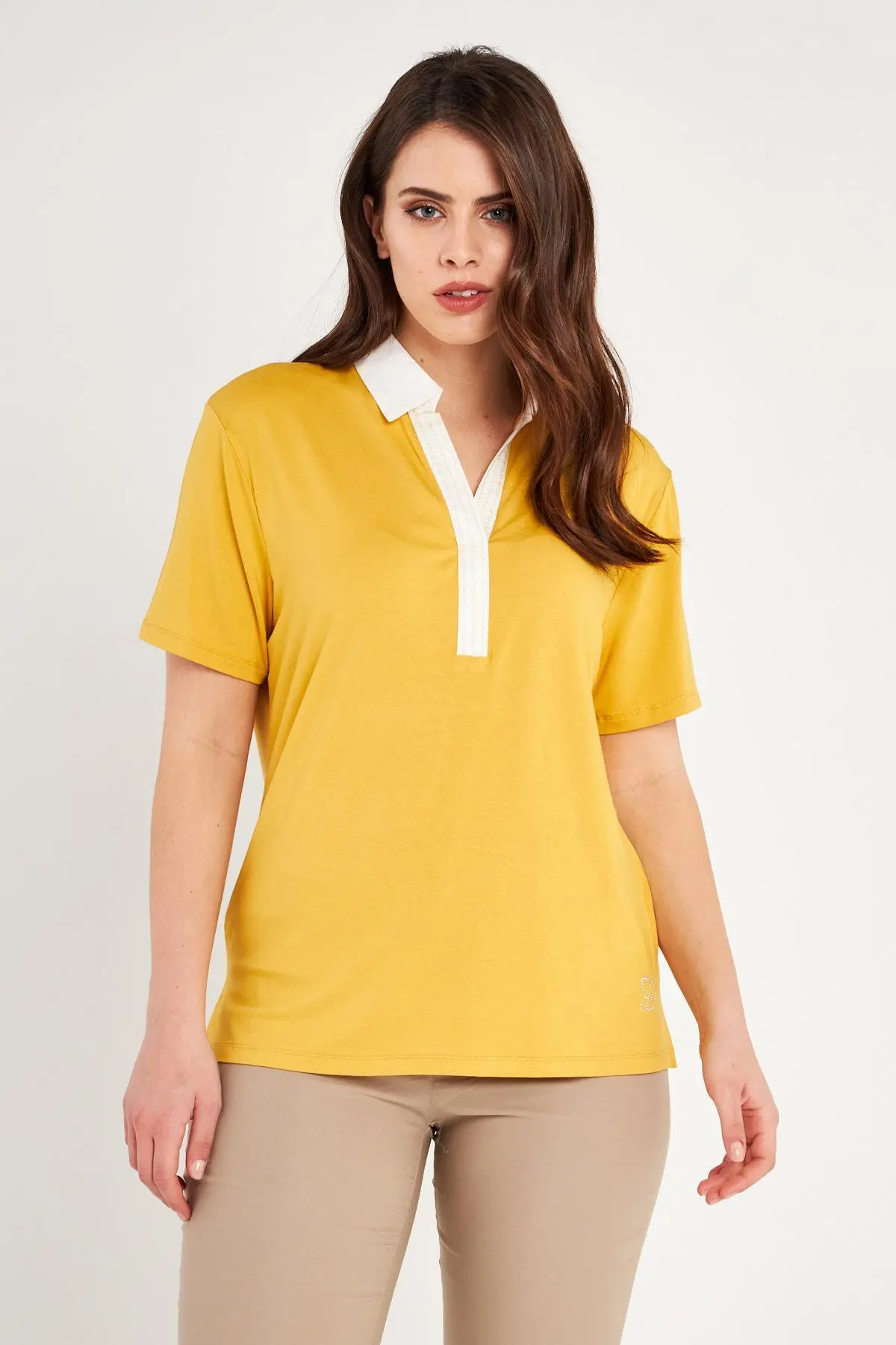 Maglia polo con ricamo OCRA - Image 3