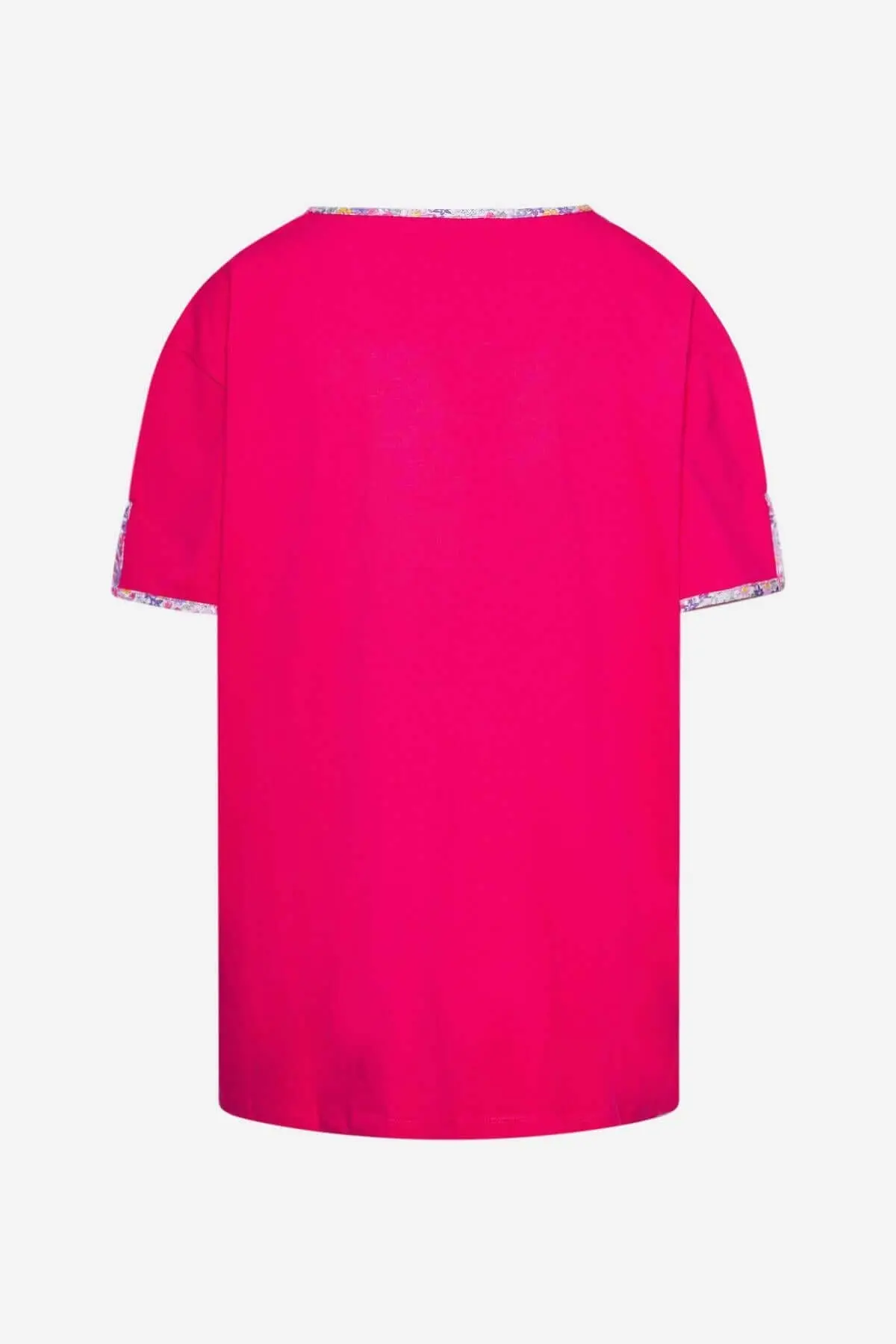 Maglia con scollo a fiori MAGENTA - Image 3