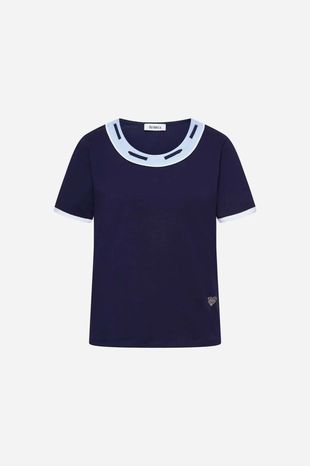 MAGLIA SCOLLO DENIM BLUE NAVY