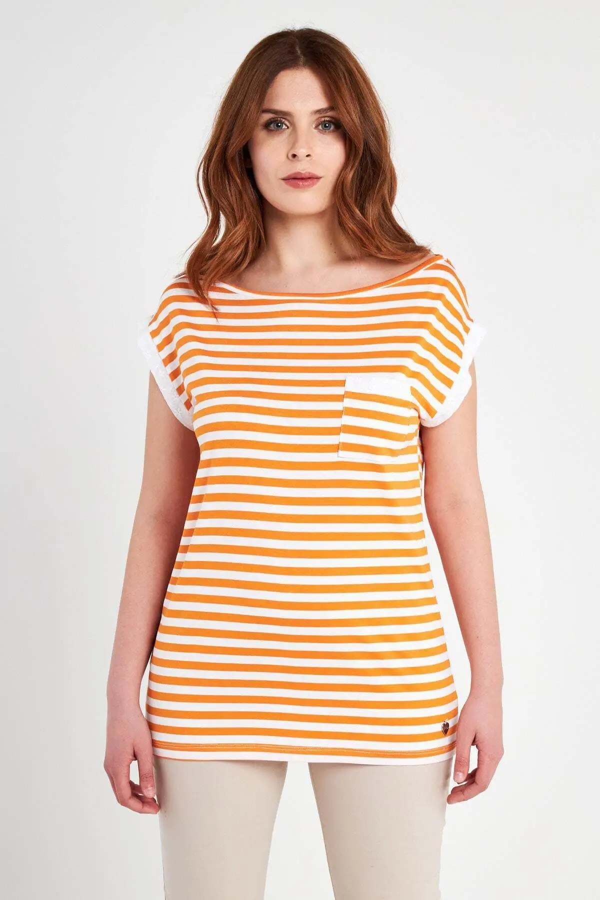 Maglia fantasia righe ARANCIO - Image 4